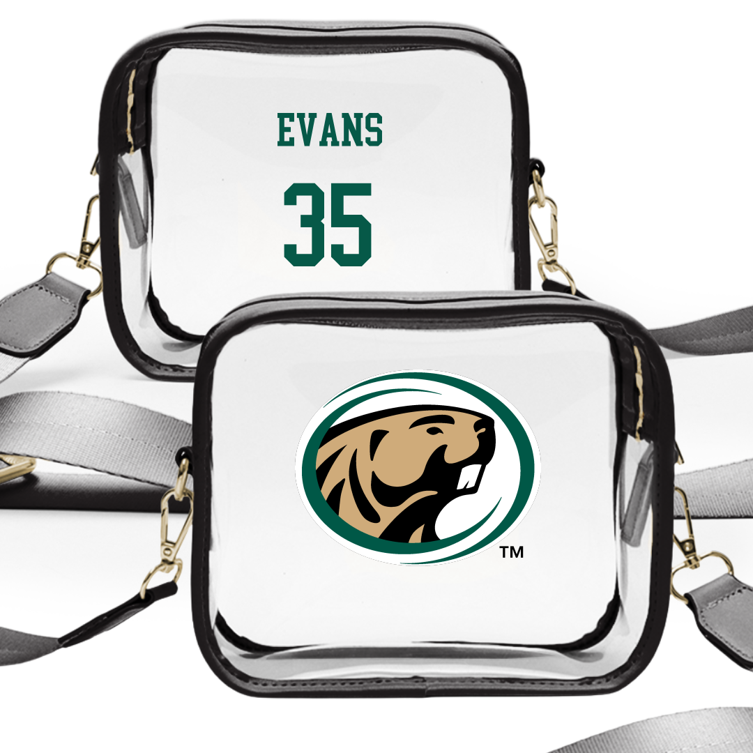 Bemidji State University Football Black Clear Stadium Bag - #35 Demarco Evans