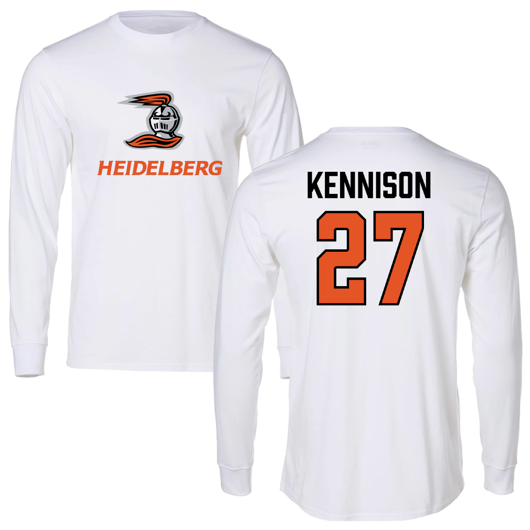 Heidelberg University Football White Long Sleeve - #27 Jackson Kennison