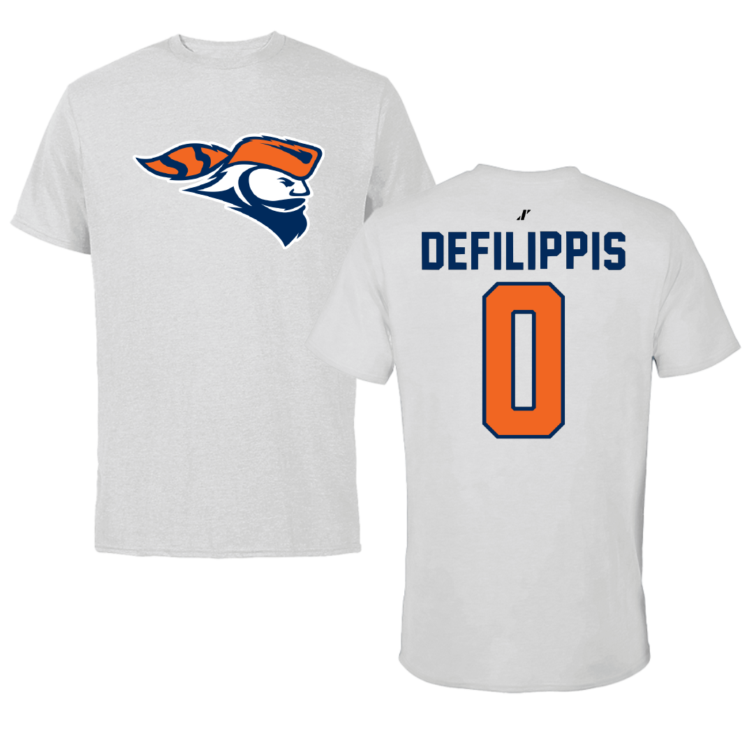 Carroll University Lacrosse Light Gray Performance Tee - #0 Anthony Defilippis