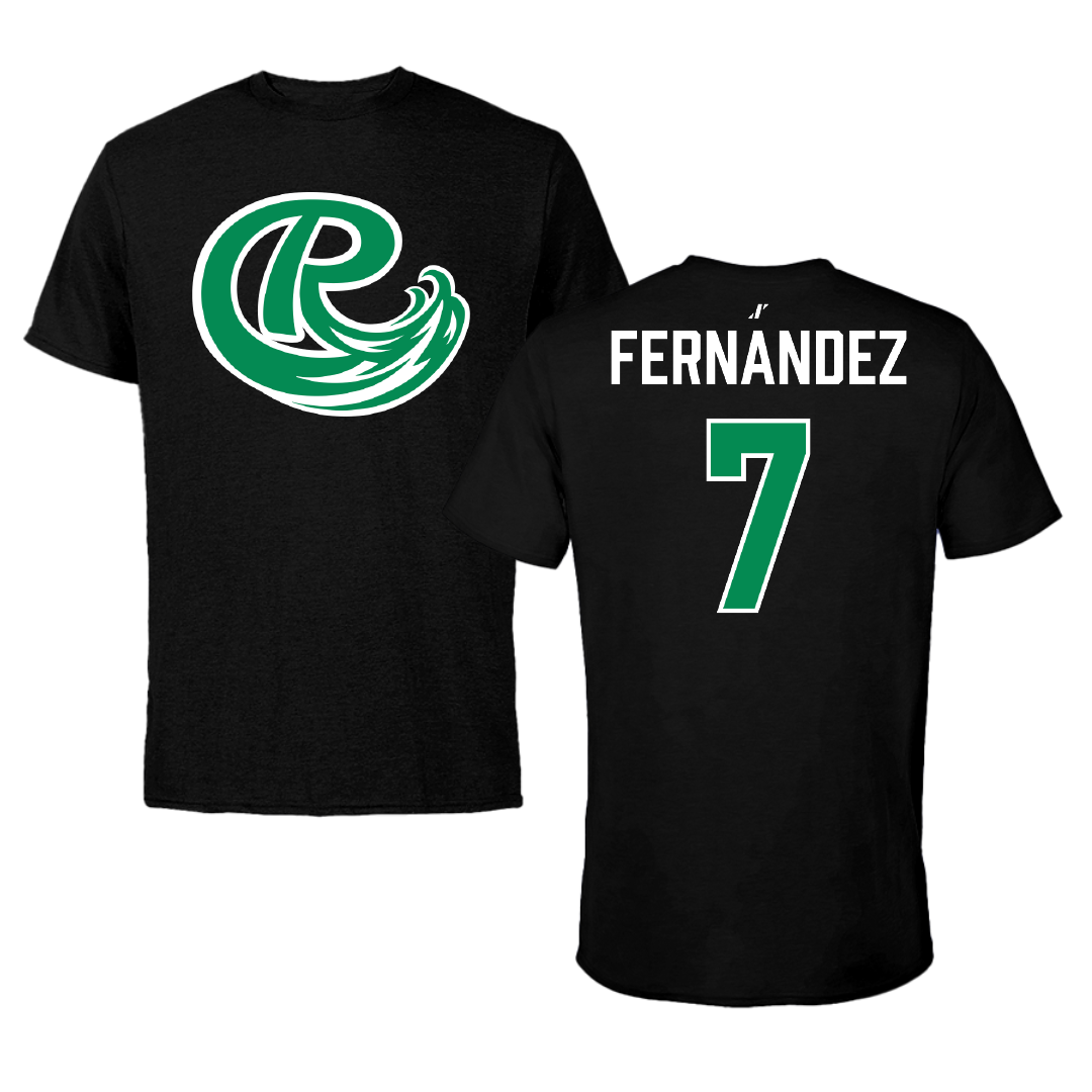 Roosevelt University Soccer (M) Black Tee - #7 Caco Fernandez