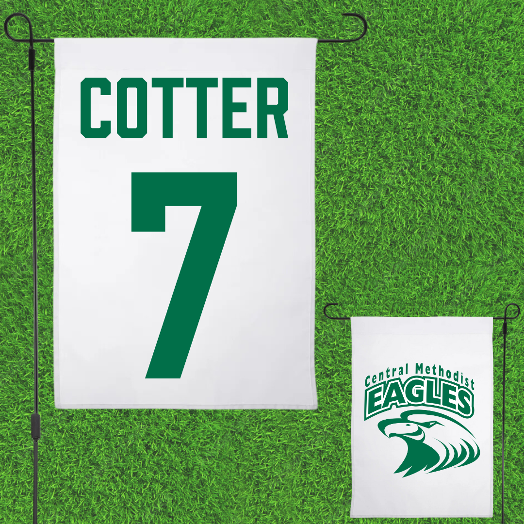 Central Methodist University Softball White Garden Flag - #7 Haley Cotter
