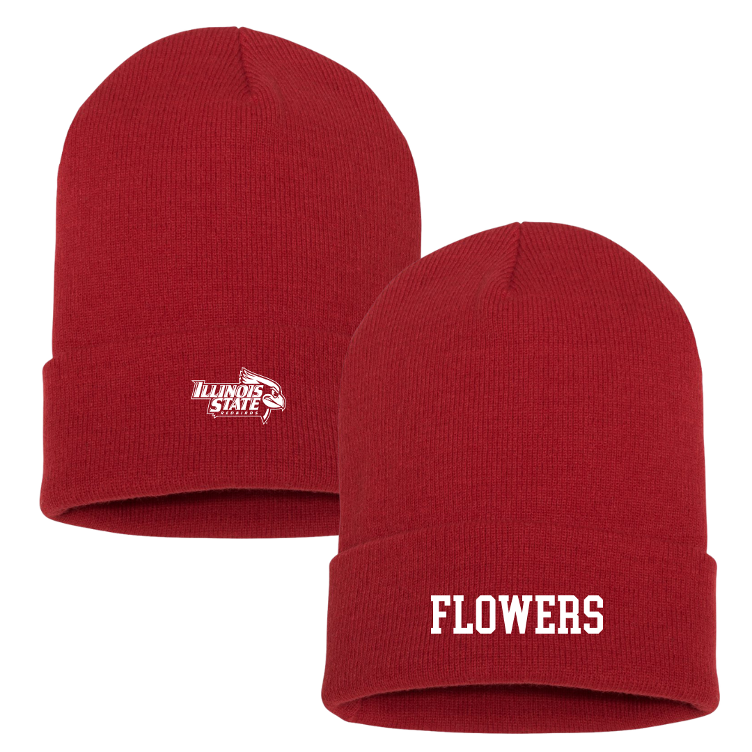 Illinois State University Track and Field Red Beanie - Chavi Flowers