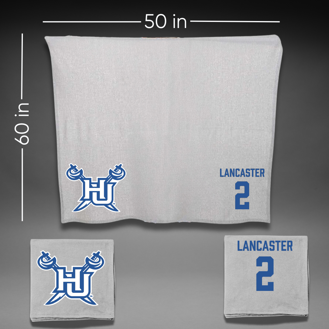 Hampton University Lacrosse (M) Gray Blanket - #2 Miles Lancaster
