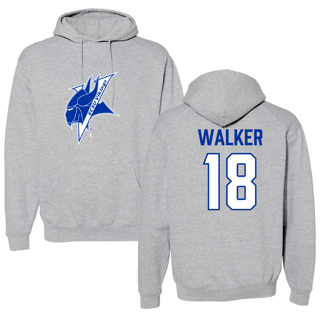 Elizabeth City State University Softball Sport Gray Hoodie - #18 Olivia Walker