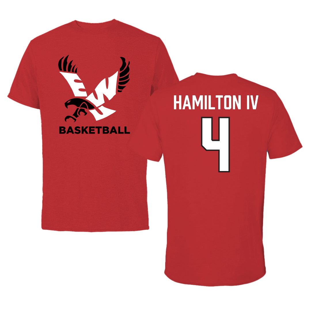 Eastern Washington University Basketball (M) Red Performance Tee - #4 Alton Hamilton IV