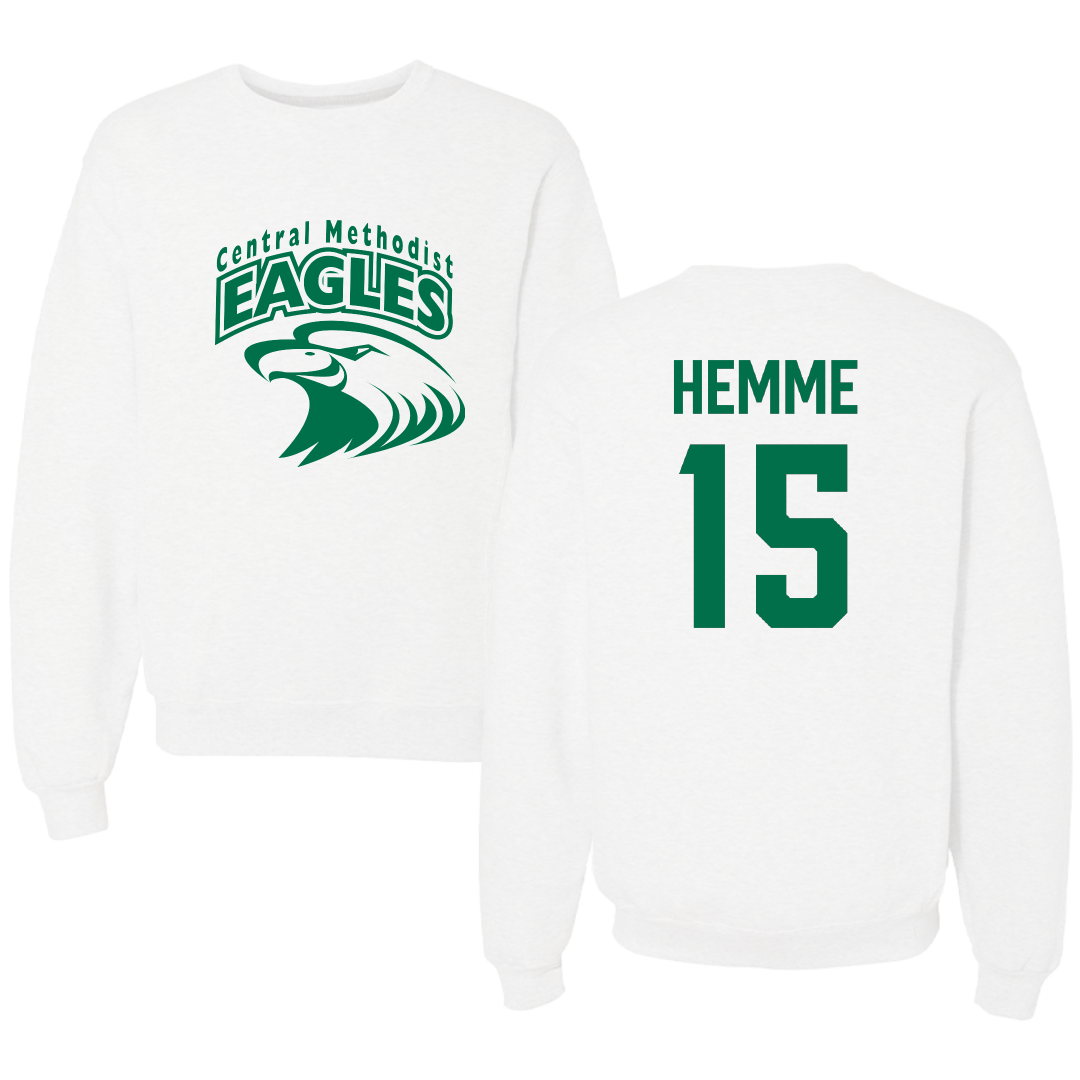 Central Methodist University Basketball White Crewneck - #15 Will Hemme