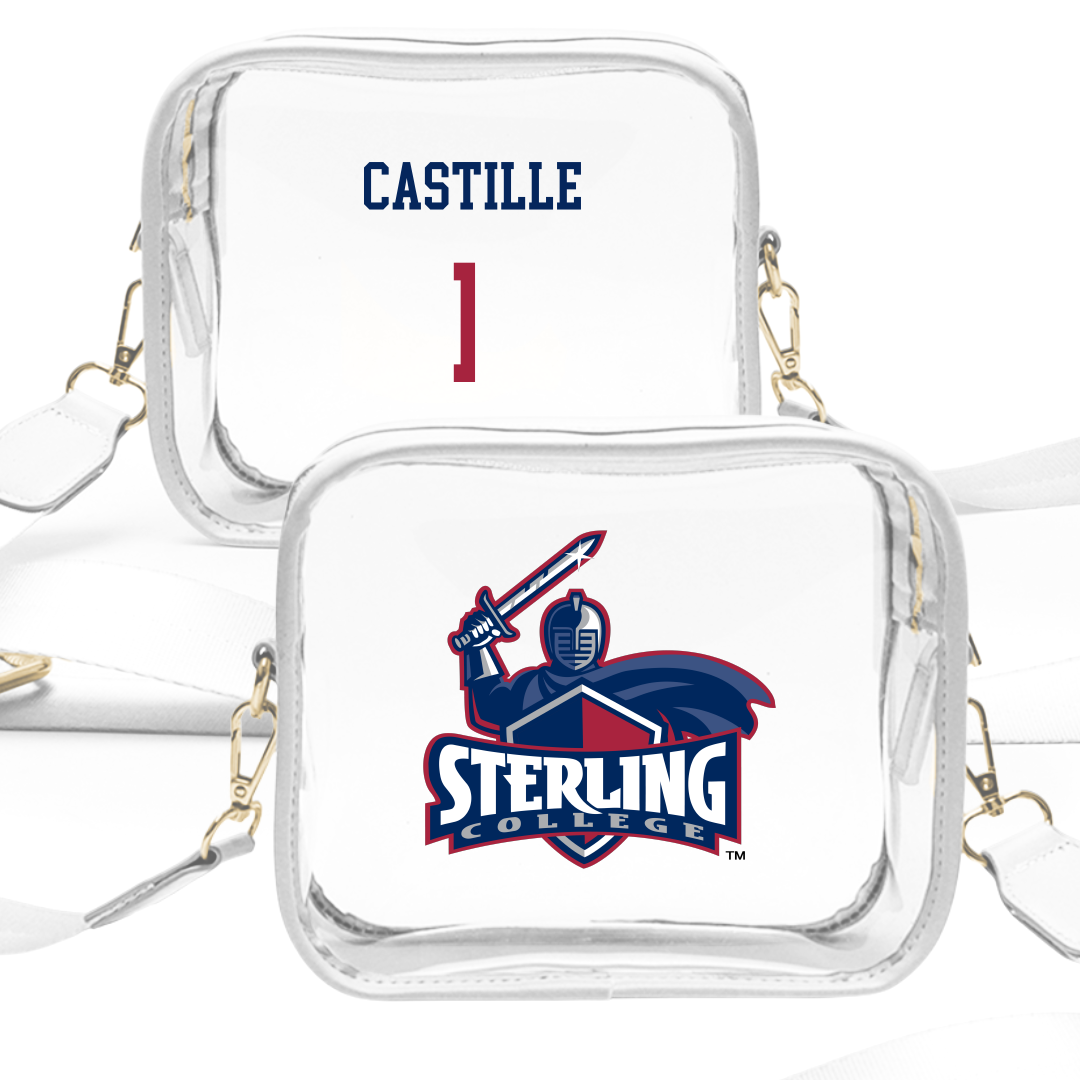Sterling College Football White Clear Stadium Bag - #1 Logan Castille