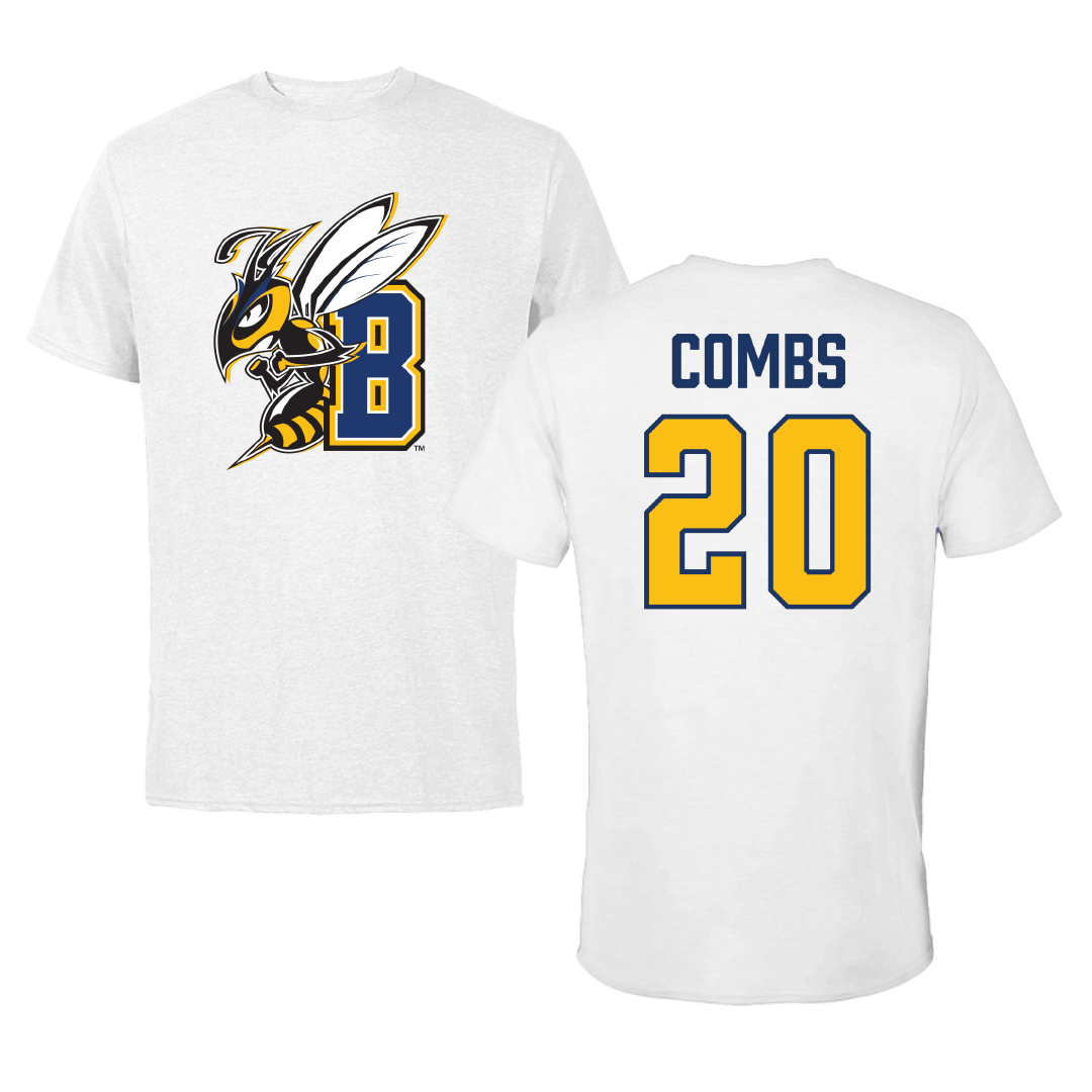 Montana State University Billings Baseball White Performance Tee - #20 Owen Combs