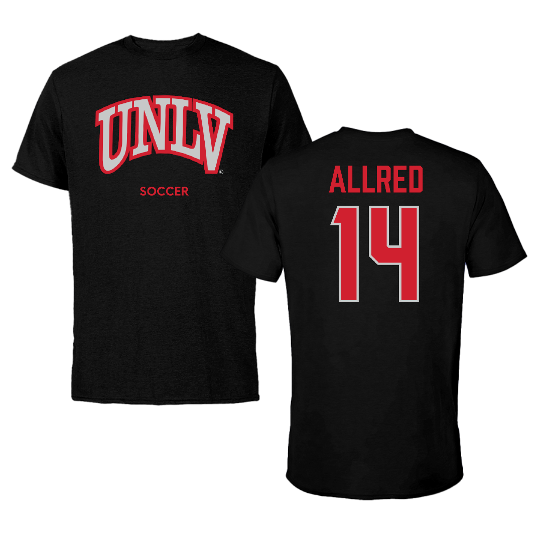 University of Nevada-Las Vegas Soccer (M) Black Performance Tee - #14 Bryce Allred
