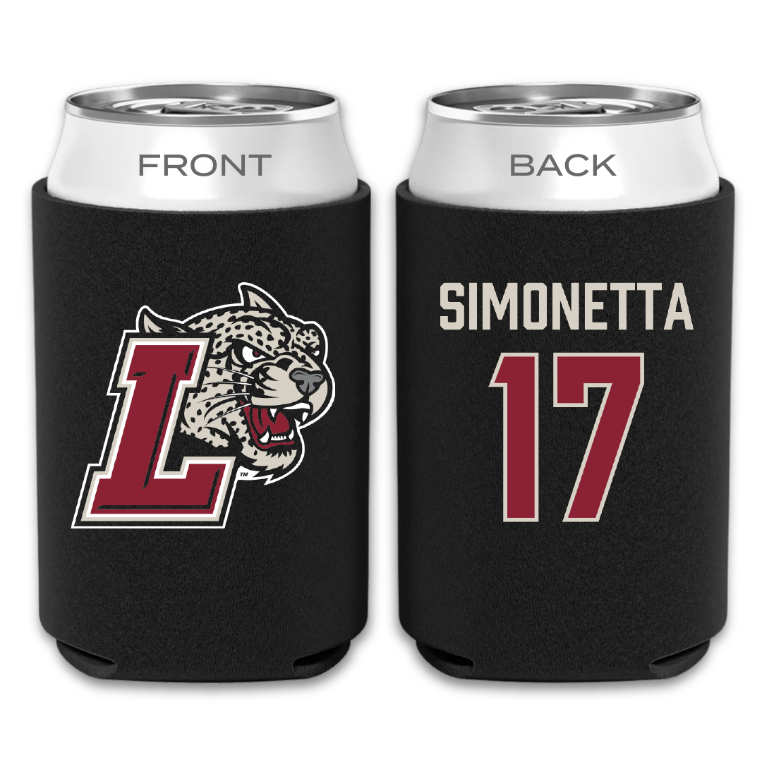 Lafayette College Football Black Can Cooler - #17 Jack Simonetta