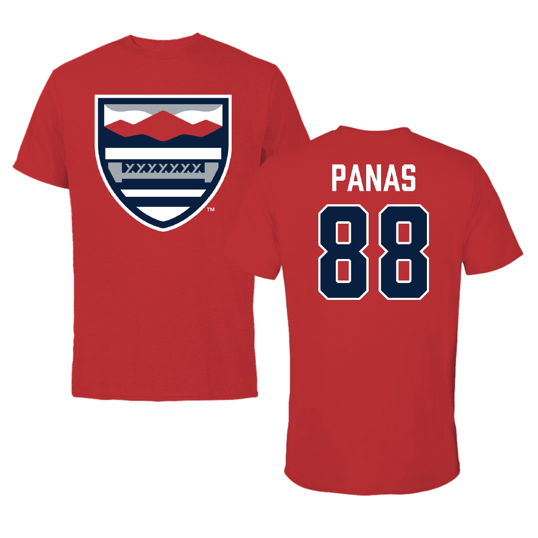 New England College Football Red Tee - #88 Dylan Panas