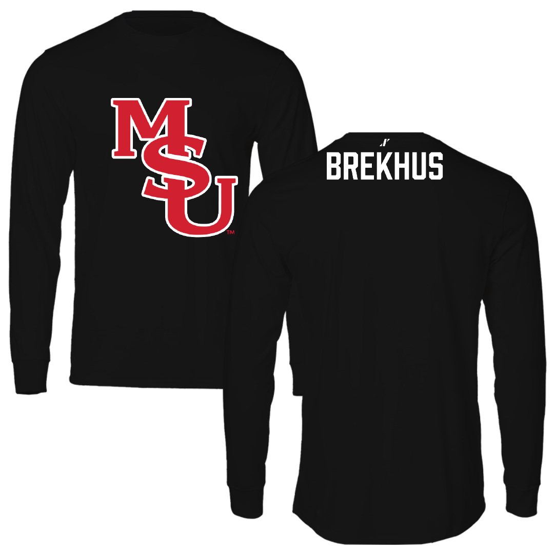 Minot State University Wrestling (W) Black Performance Long Sleeve - Raine Brekhus
