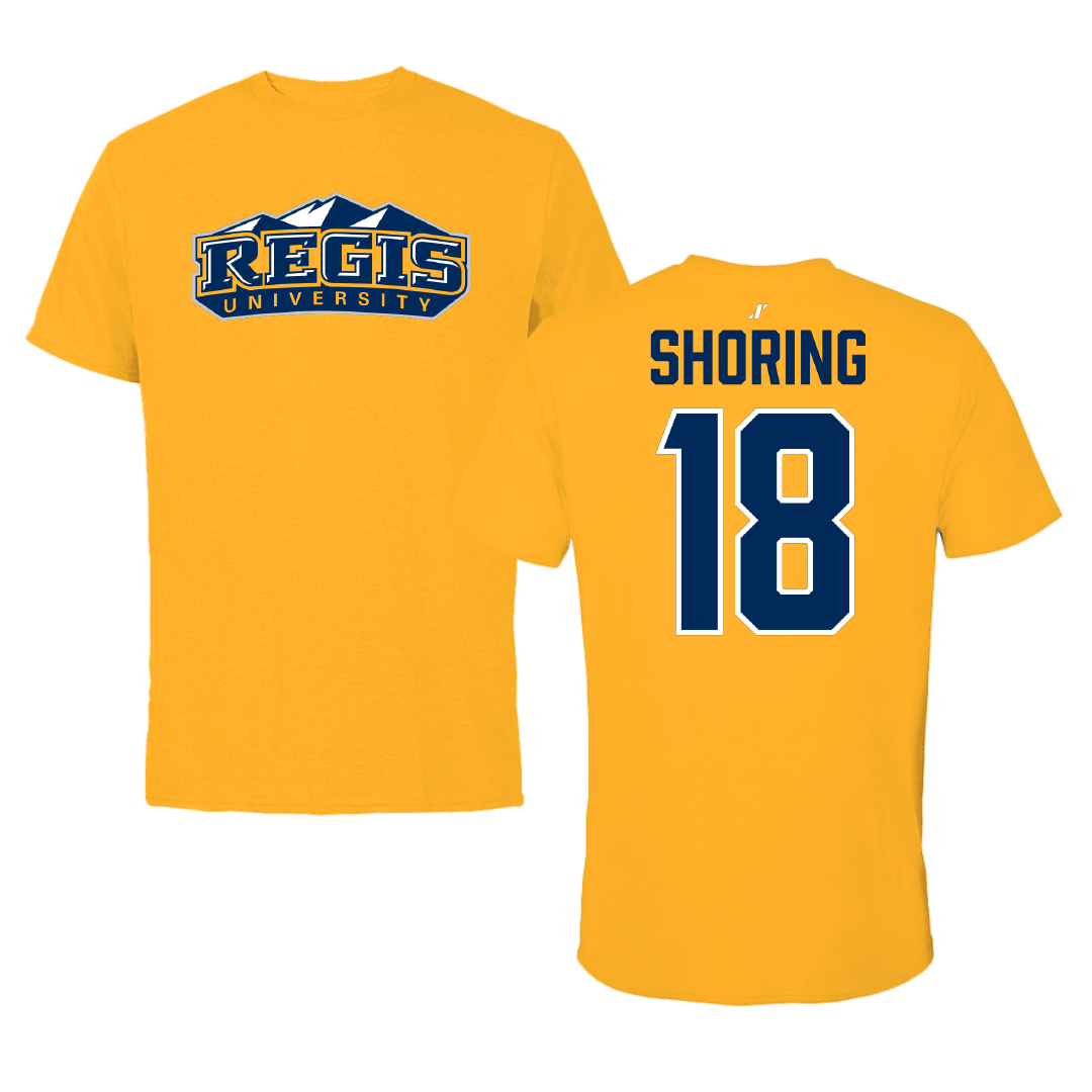 Regis University (Colorado) Soccer Gold Performance Tee - #18 Derek Shoring
