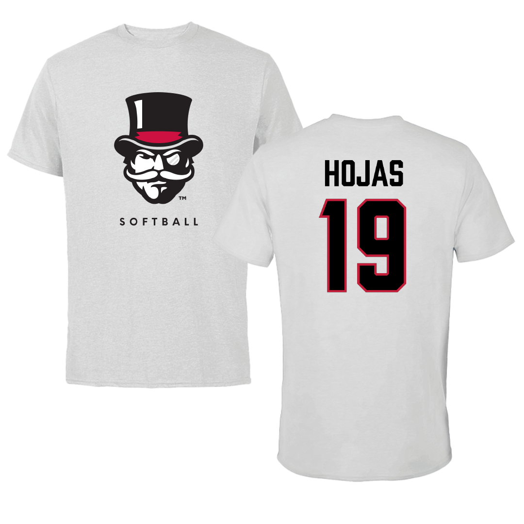 Austin Peay State University Softball Gray Mascot Tee - #19 Maddy Hojas