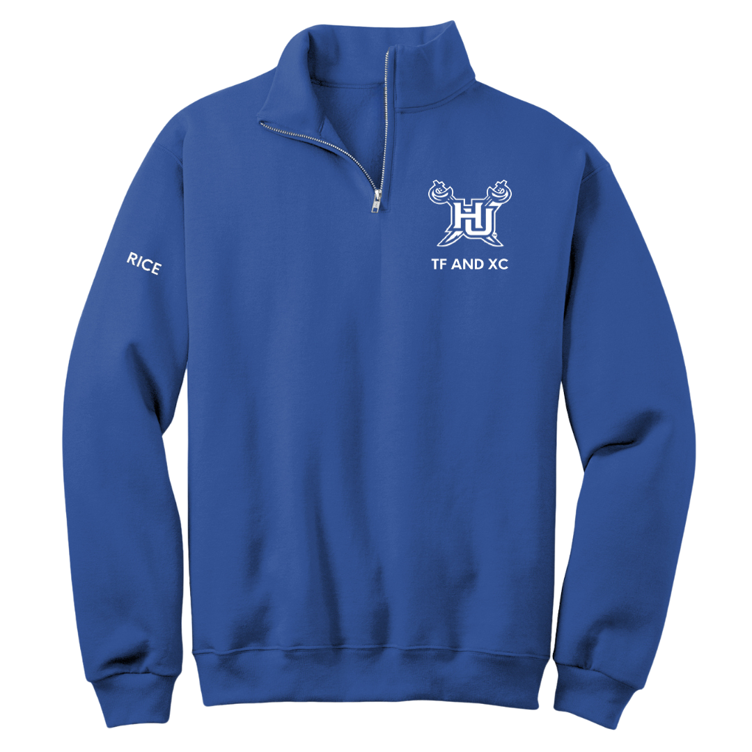 Hampton University TF and XC Blue Quarter-Zip - Zionn Rice