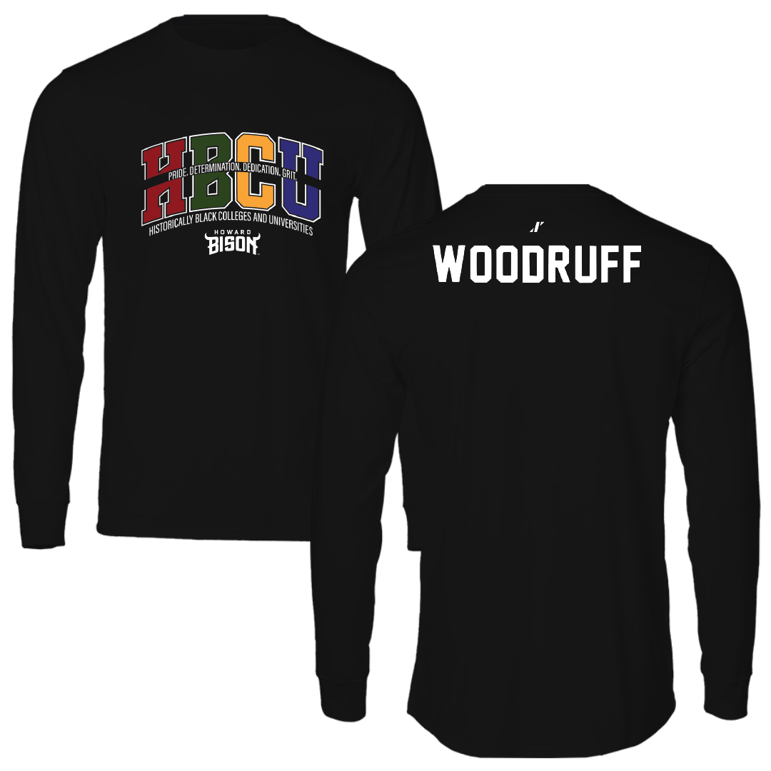 Howard University TF and XC Black HBCU Performance Long Sleeve - Aniya Woodruff