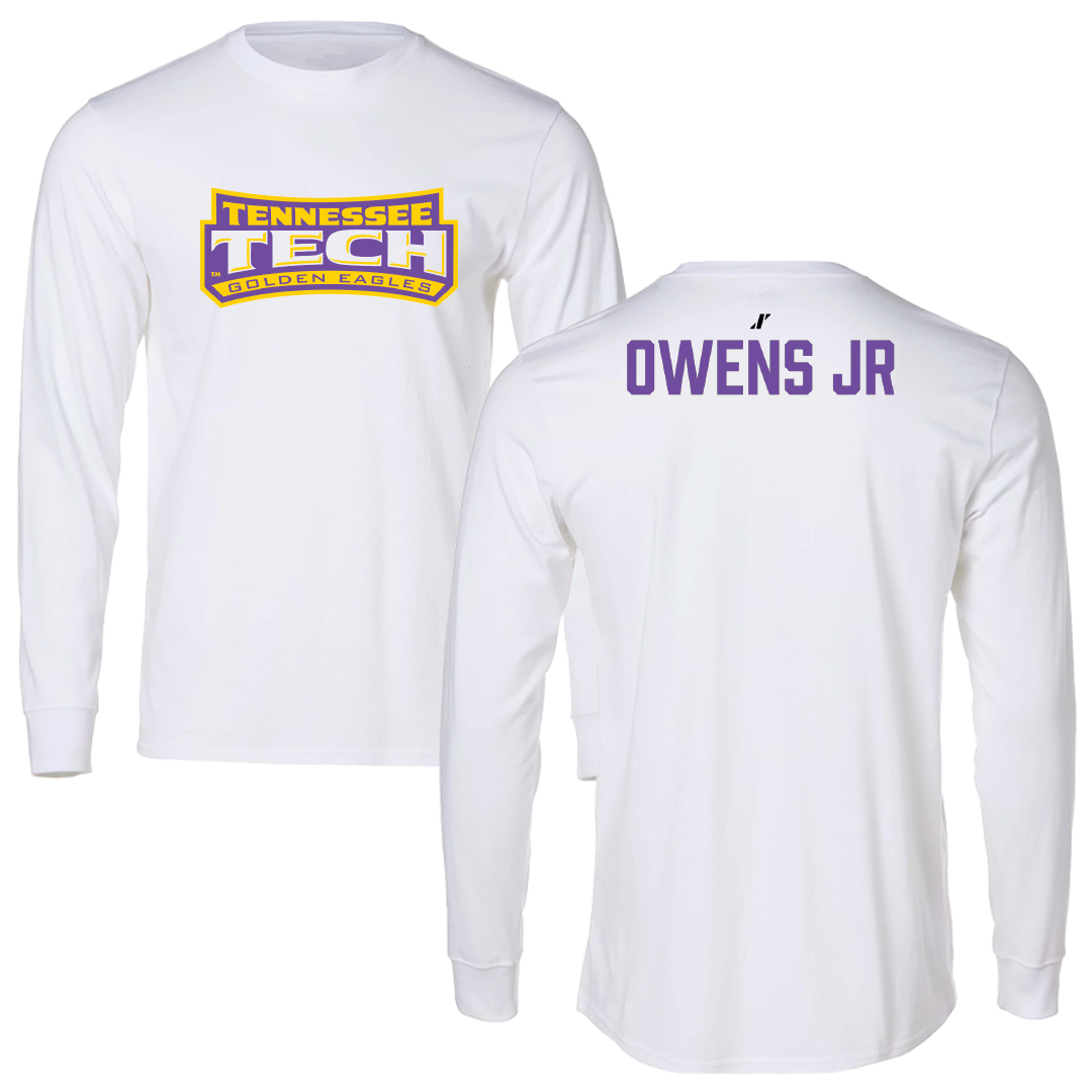 Tennessee Technological University Football White Performance Long Sleeve - Nick Owens Jr