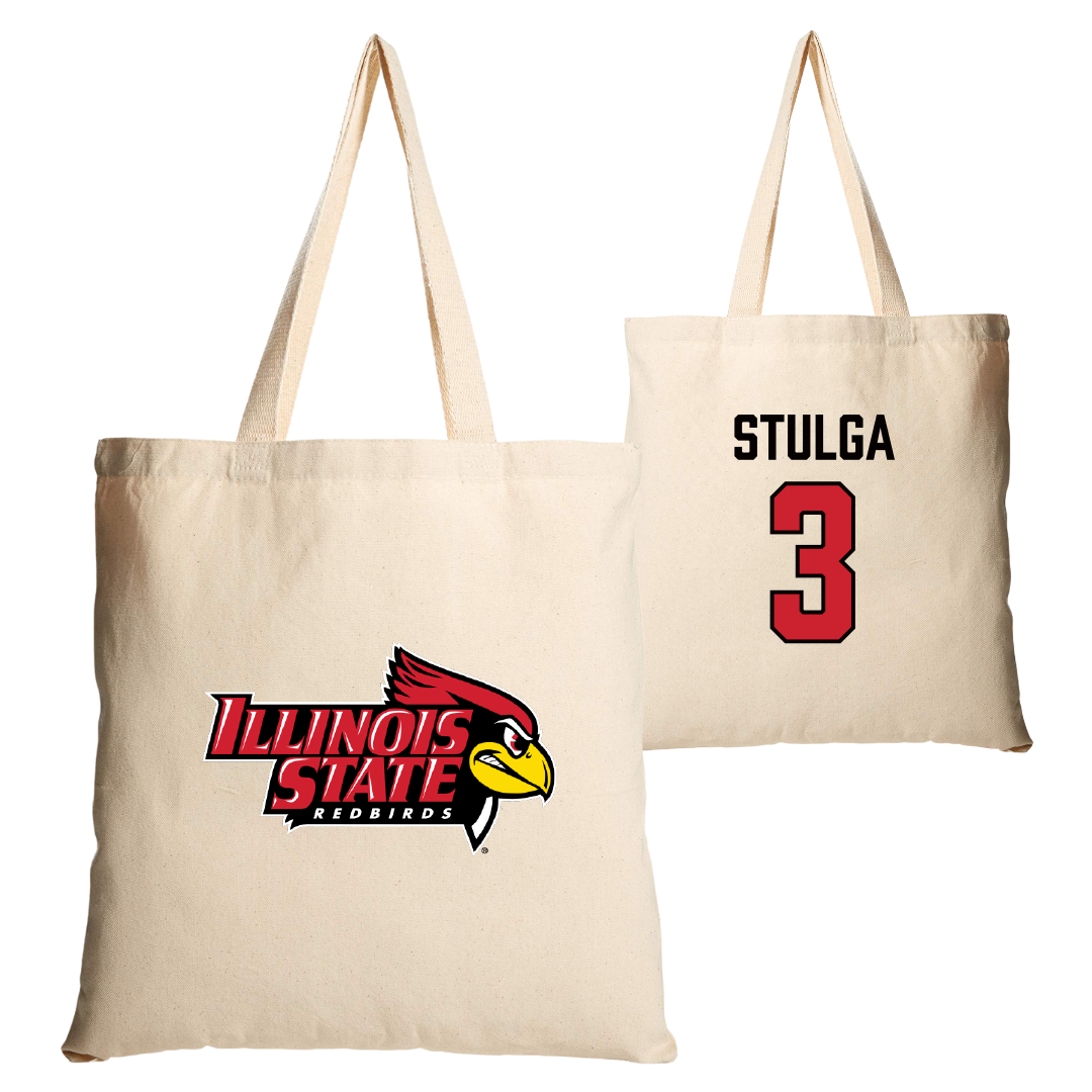 Illinois State University Baseball Tan Canvas Tote Bag - #3 Luke Stulga