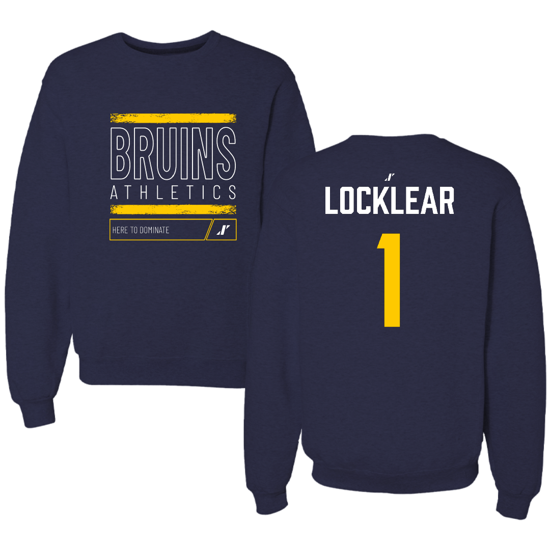 Carolina University Soccer (W) Navy Dominate Crewneck - #1 Alona Locklear