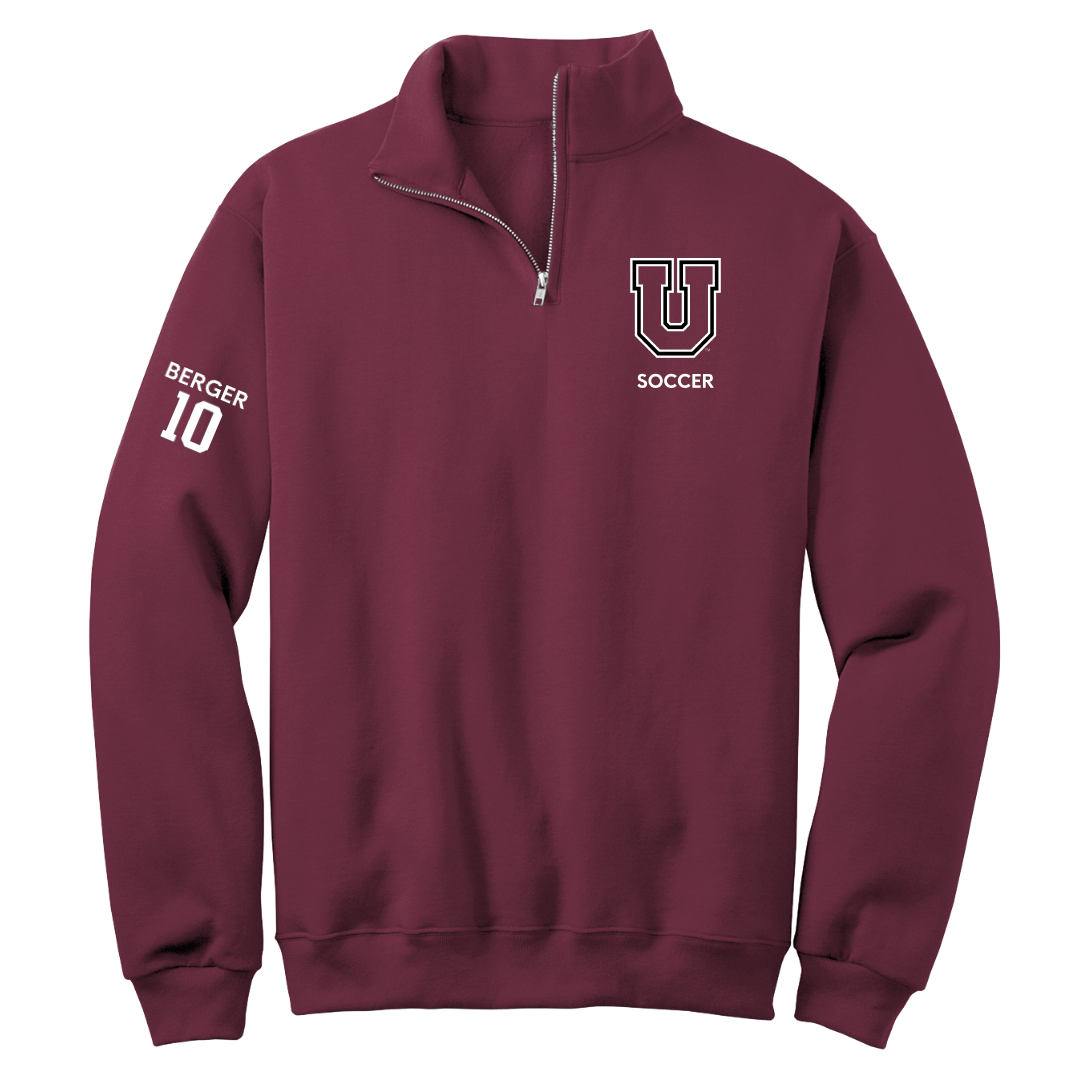 Union College Soccer (M) Maroon Quarter-Zip - #10 Max Berger