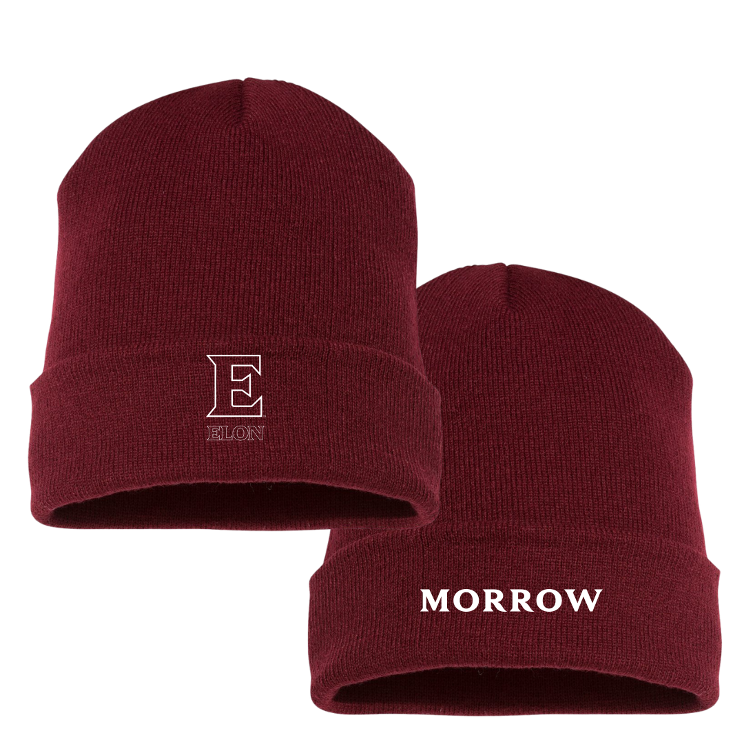 Elon University Basketball (W) Maroon Beanie - #15 Kierra Morrow