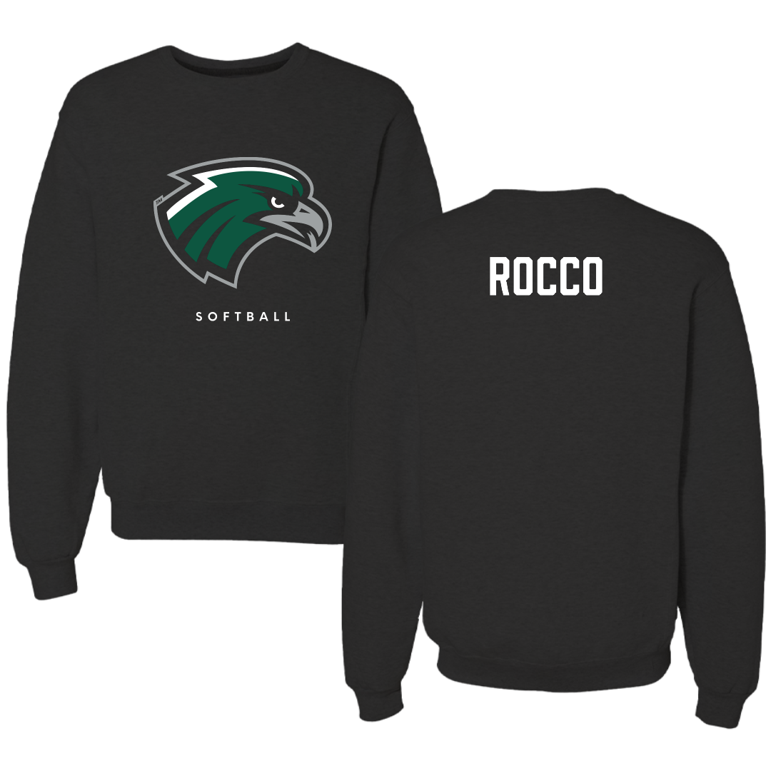 Northeastern State University Softball Black Crewneck - Kaylie Rocco