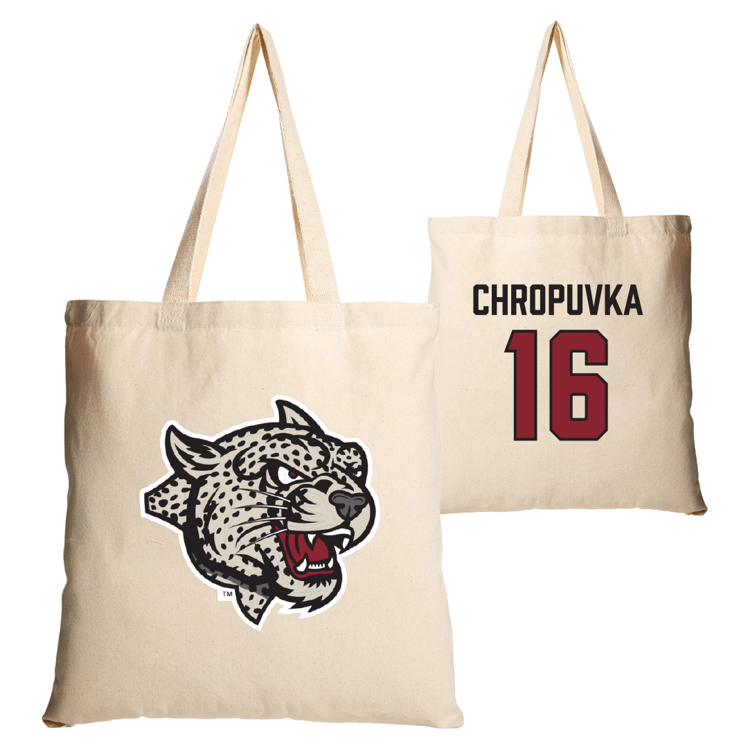 Lafayette College Baseball Tan Canvas Tote Bag - #16 Curtis Chropuvka