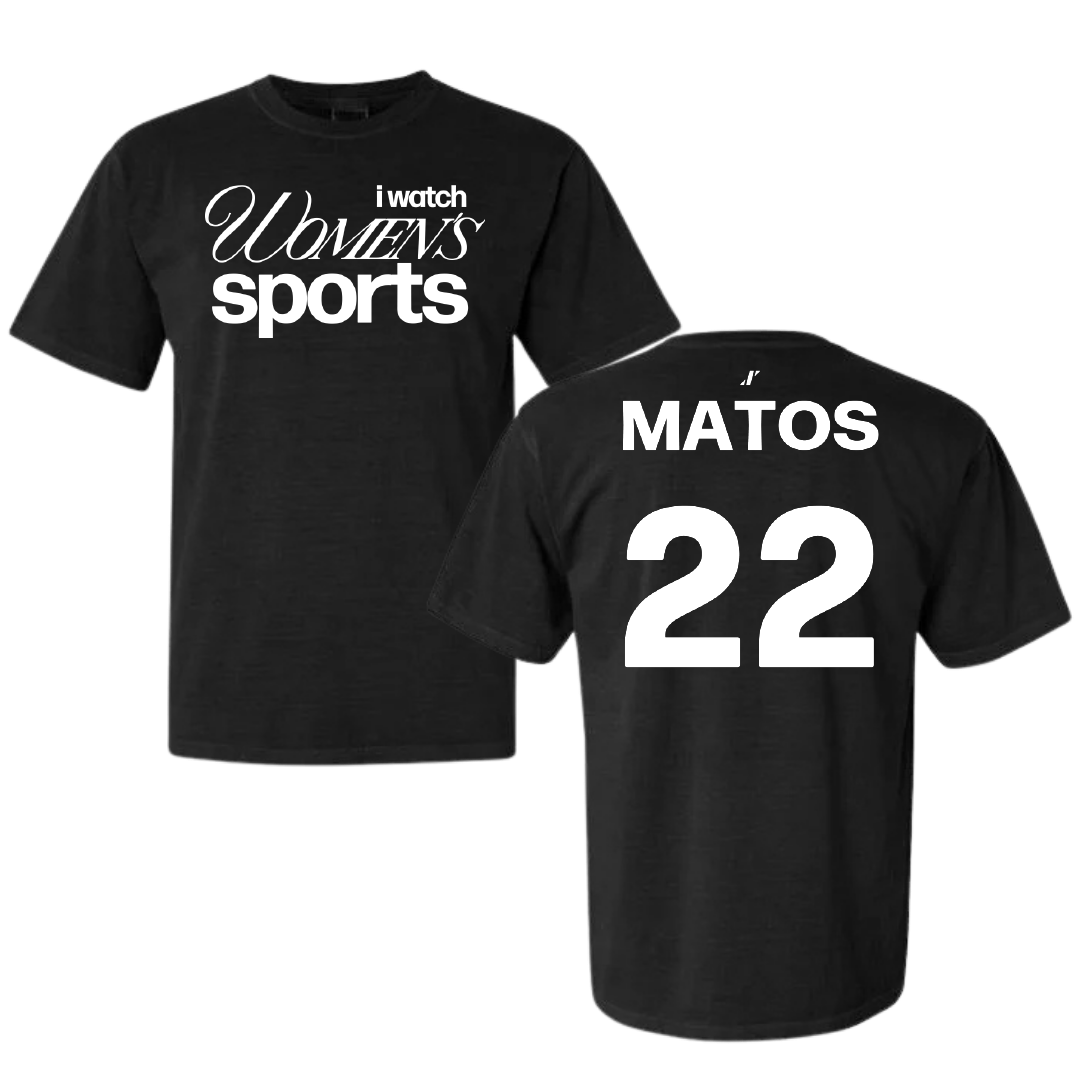 Edward Waters University Softball Black WHM Comfort Colors Tee - #22 Jodee Matos