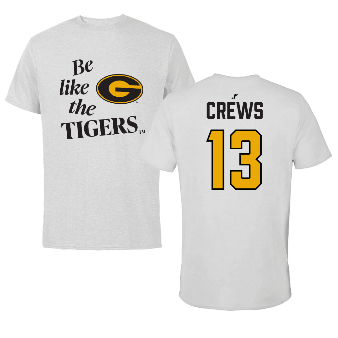 Grambling State University Football Light Gray Be Like Us Performance Tee - #13 Andre Crews