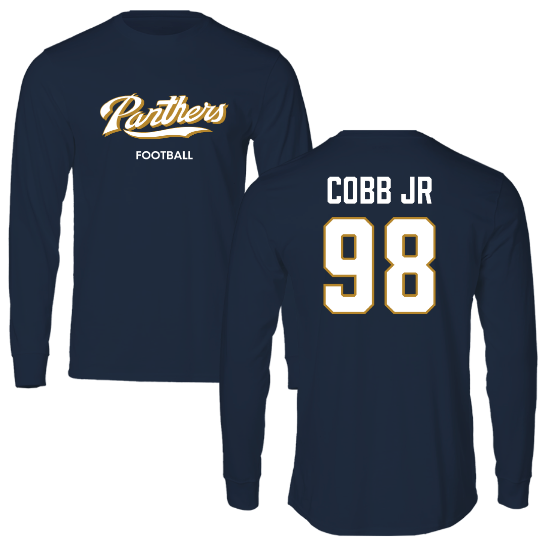 Florida International University Football Navy Performance Long Sleeve - #98 Antoine Cobb Jr