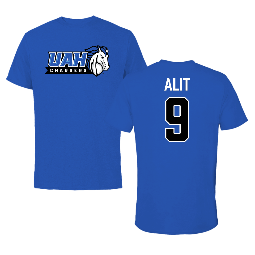 Huntsville Lacrosse (M) Blue Performance Tee - #9 John Alit