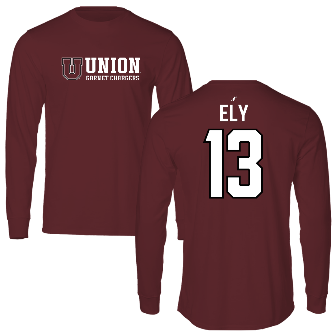 Union College Soccer Maroon General Long Sleeve - #13 Justin Ely