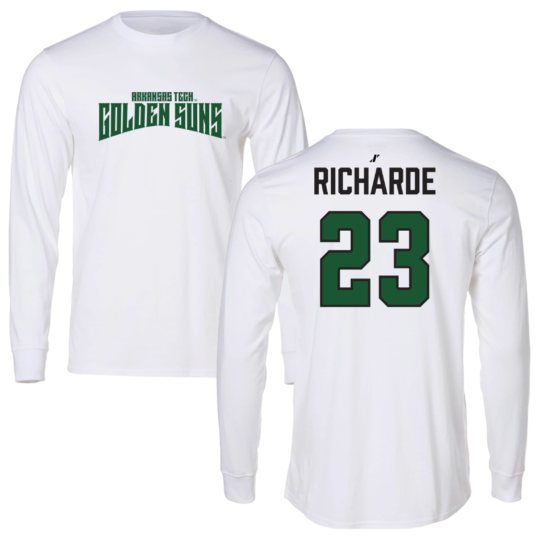 Arkansas Tech University Softball White Classic GS Performance Long Sleeve - #23 Emily Richarde