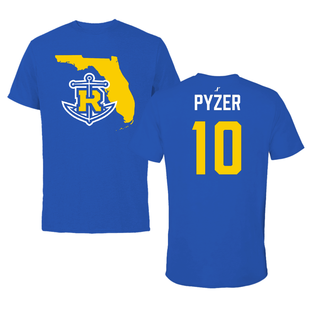Rollins College Baseball Blue State Performance Tee - #10 Dalton Pyzer