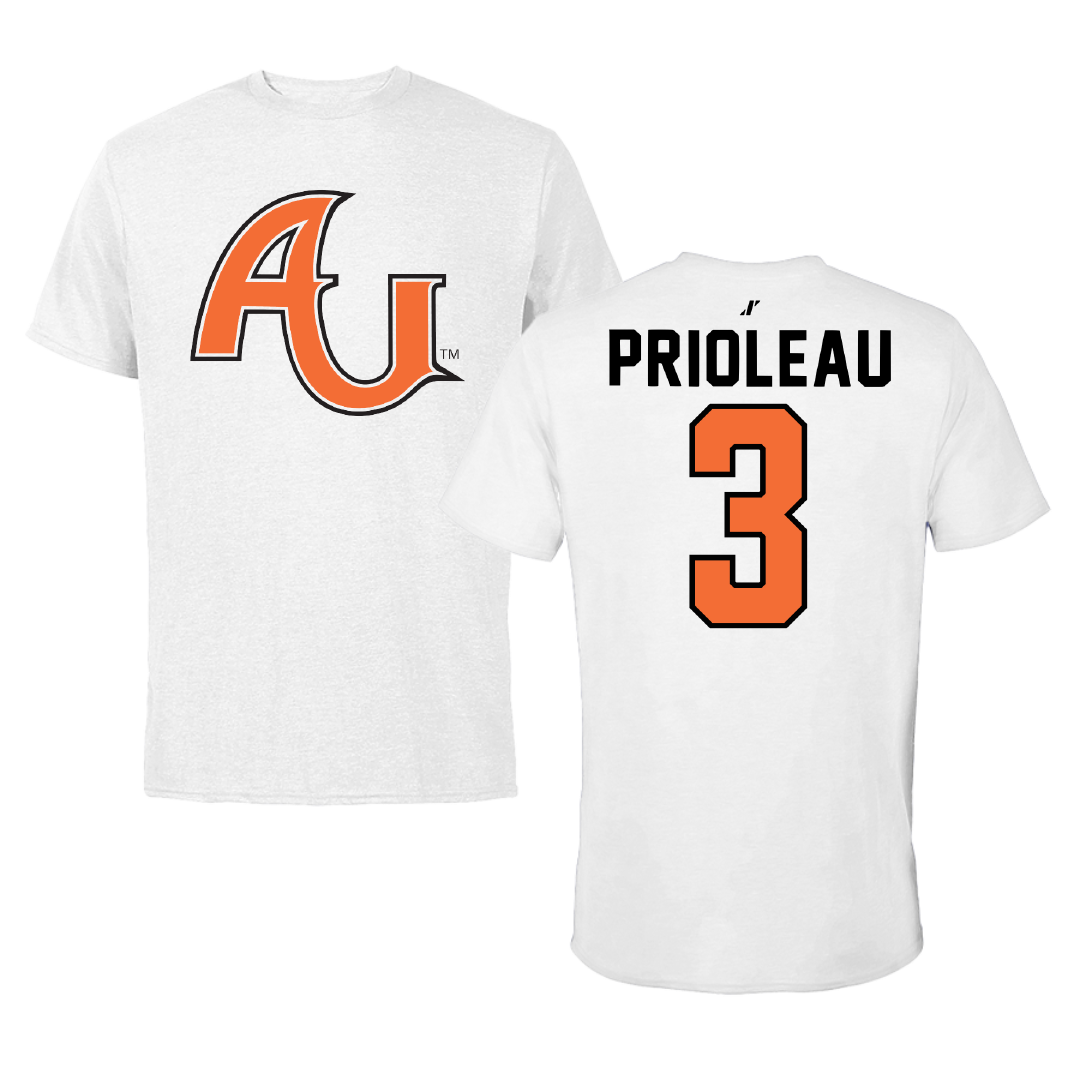Anderson University (Indiana) Football White Tee - #3 Zaire Prioleau