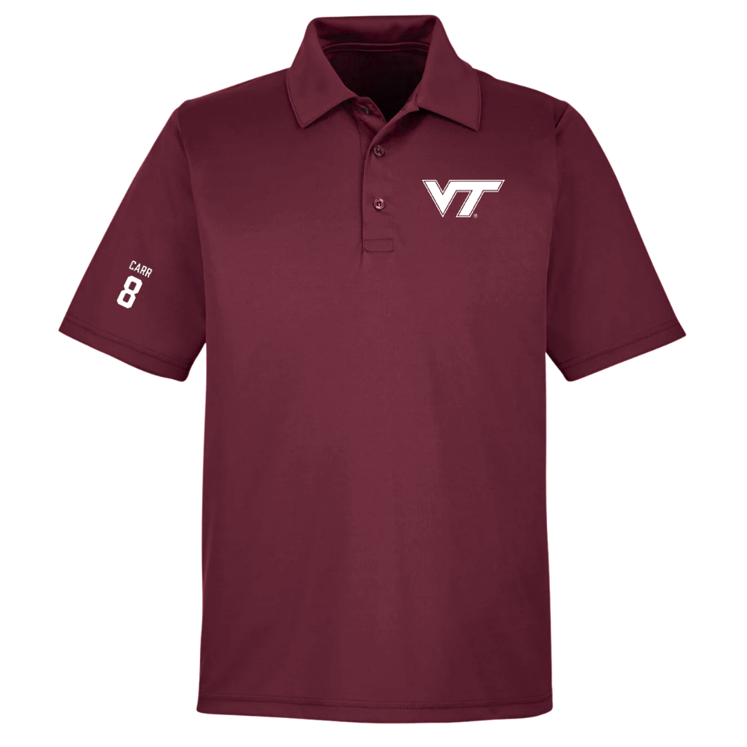 Virginia Tech Basketball (M) Maroon Polo - #8 Peter Carr