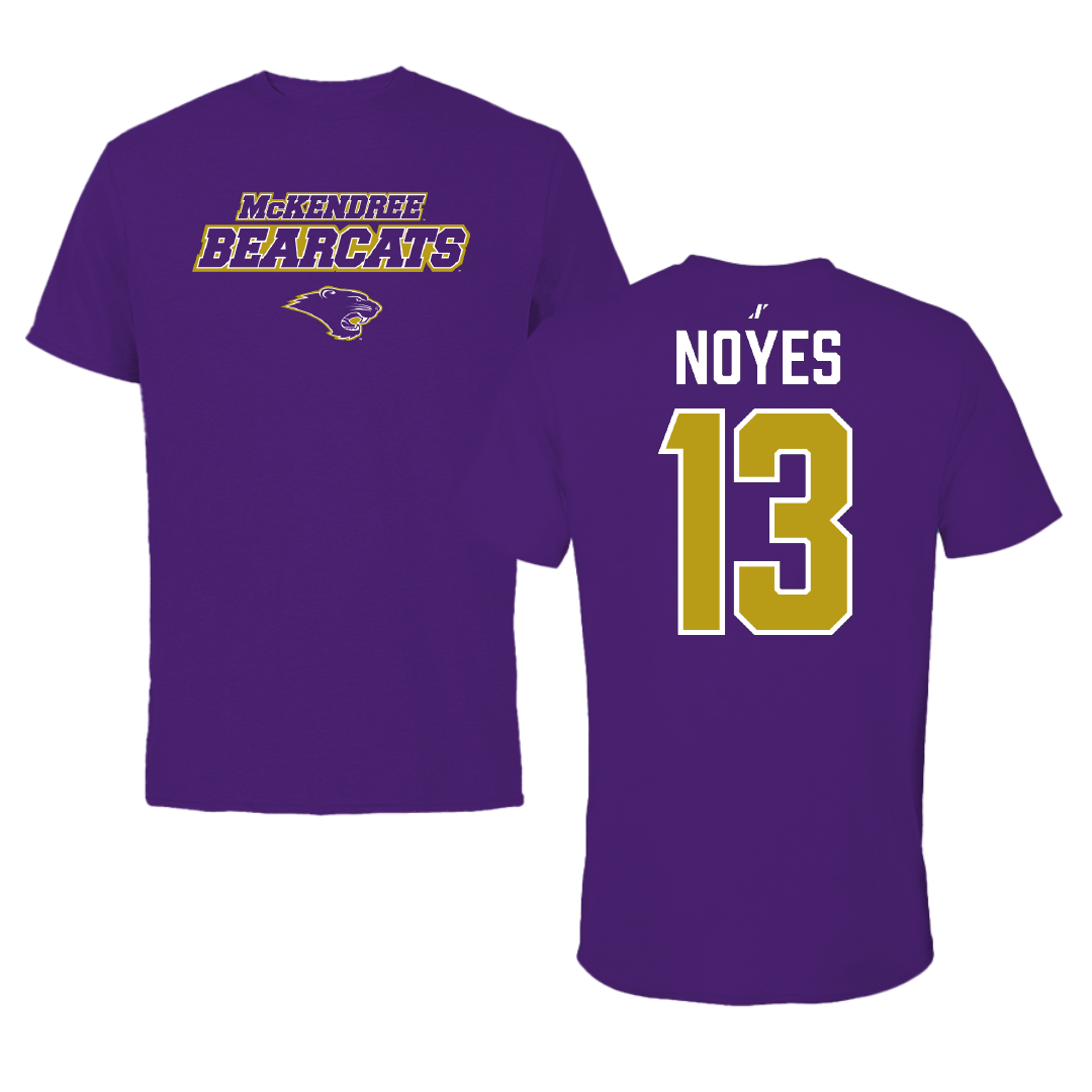 McKendree University Basketball Purple General Tee - #13 McGrady Noyes