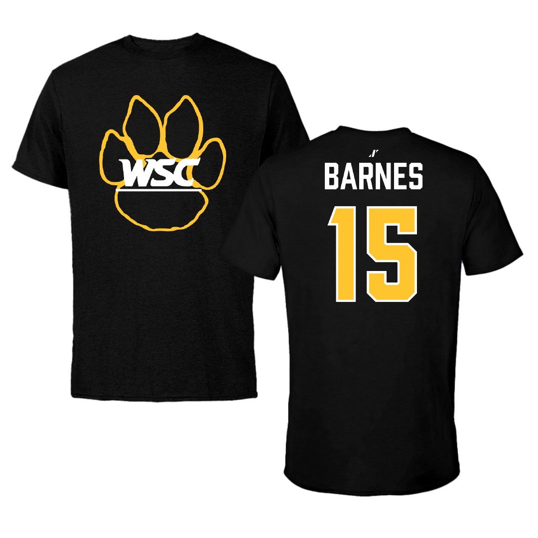 Wayne State College (Nebraska) Softball Black Performance Tee - #15 Mattingly Barnes