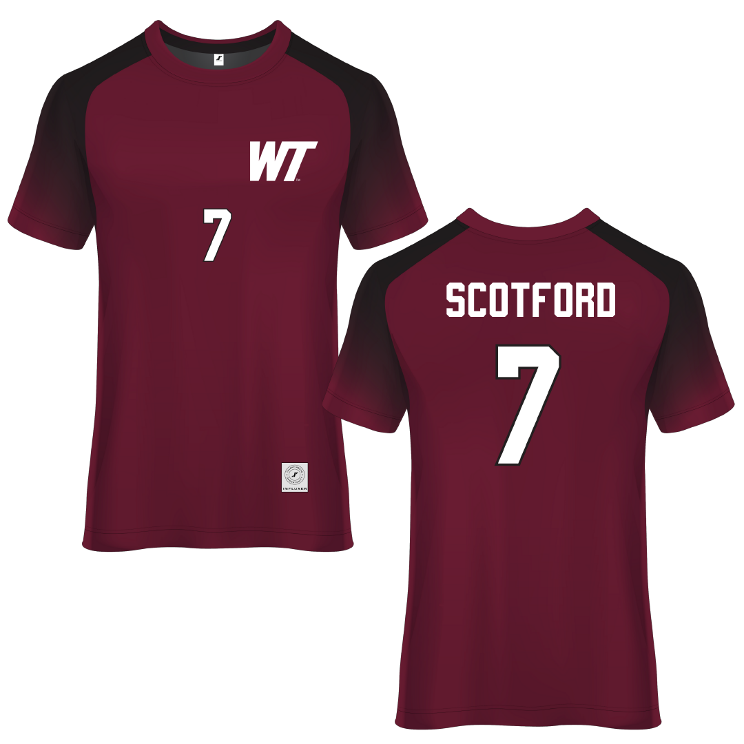 West Texas A&M University Maroon Soccer Jersey - #7 Ben Scotford