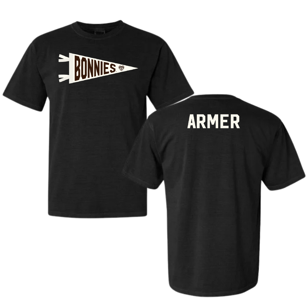 St. Bonaventure University TF and XC Black Pennant Comfort Colors Tee - Jake Armer