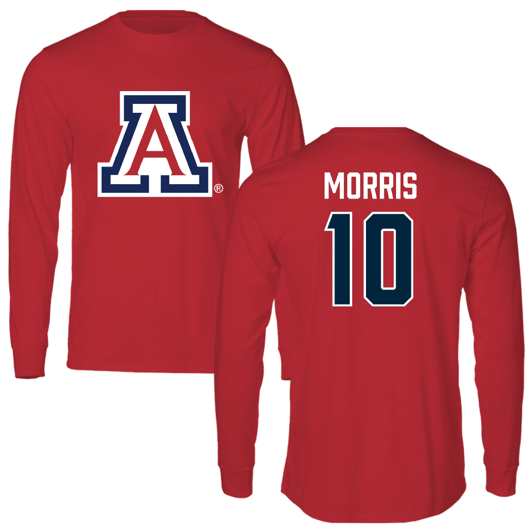 University of Arizona Baseball Red Performance Long Sleeve - #10 Patrick Morris