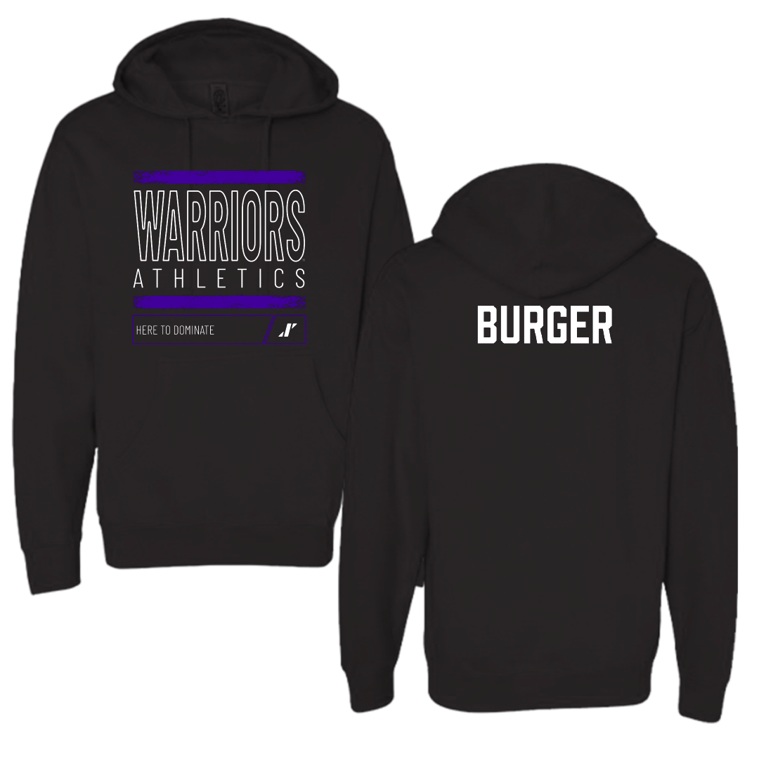 Winona State University Tennis Black Dominate Hoodie - Ally Burger