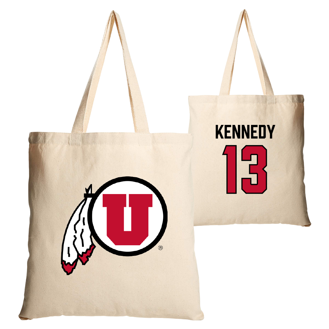 University of Utah Football Tan Canvas Tote Bag - #13 Chase Kennedy