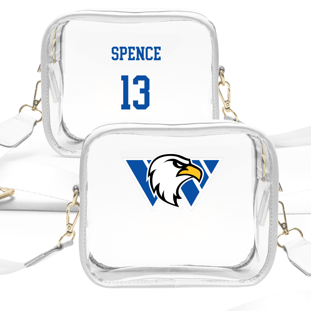Williams Baptist University Soccer (W) White Clear Stadium Bag - #13 Ciara Spence