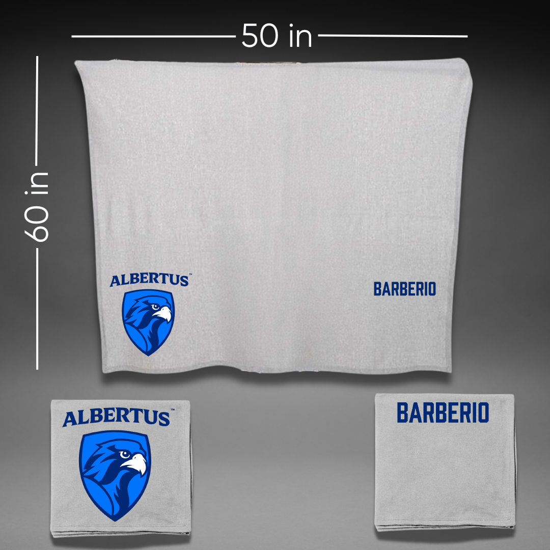 Albertus Magnus College Baseball Gray Blanket - Gianni Barberio