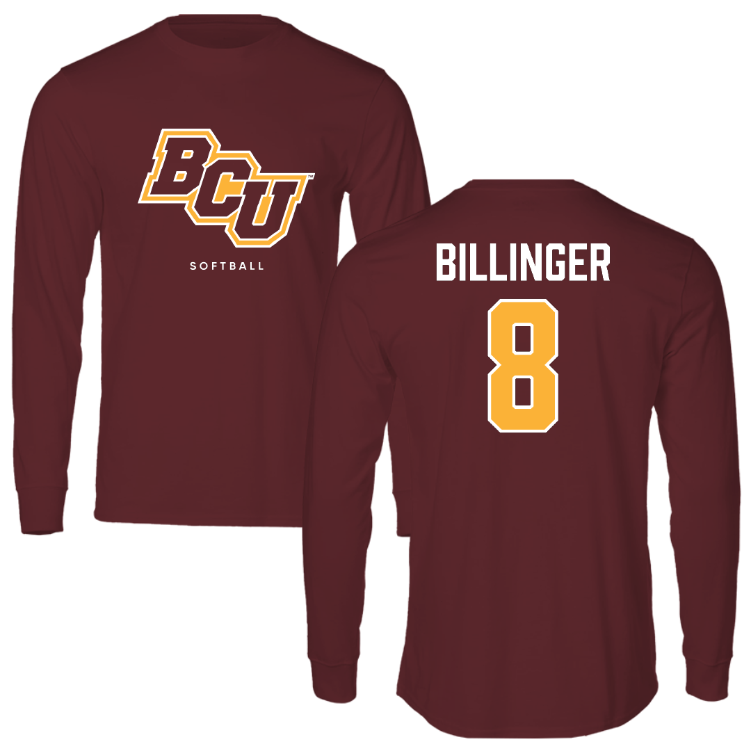 Bethune-Cookman University Softball Maroon Long Sleeve - #8 Zariah Billinger