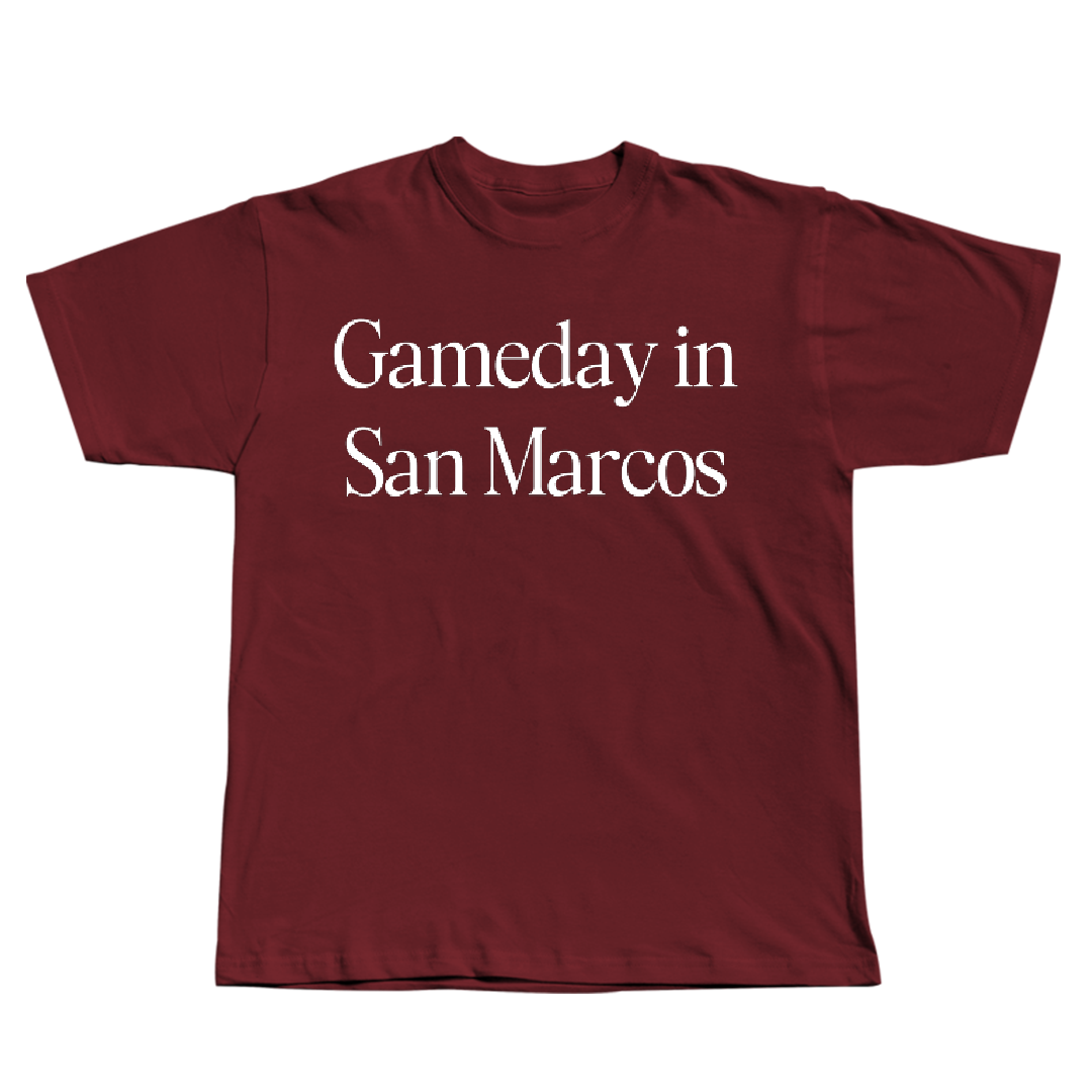 Texas State University Baseball Maroon Gameday Tee - #26 Nolan Moore
