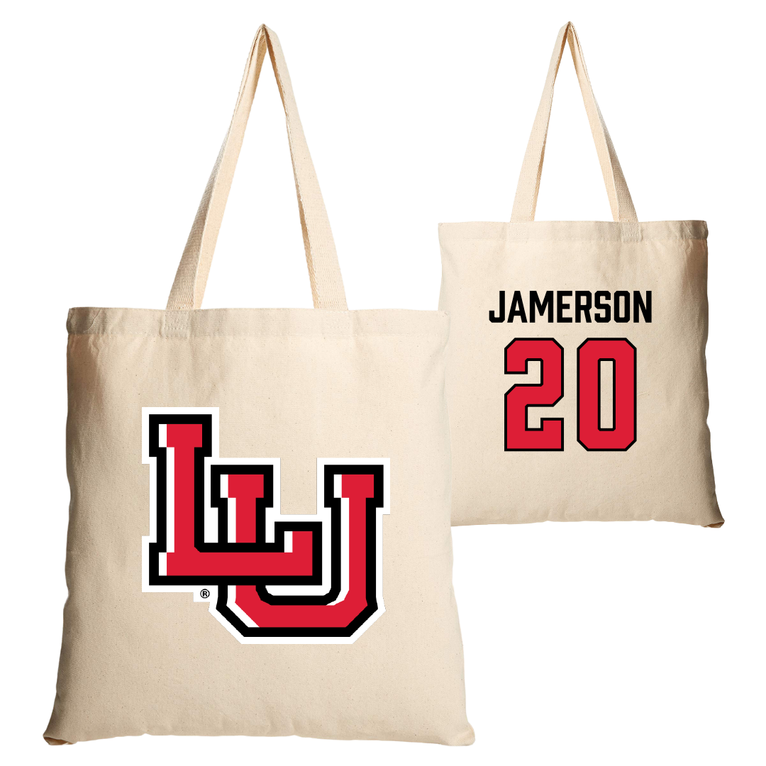 Lamar University Football Tan Canvas Tote Bag - #20 Kybo Jamerson