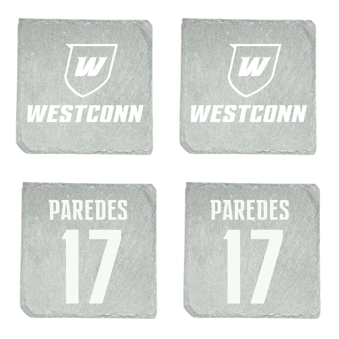 Western Connecticut State University Lacrosse Stone Coaster (4 Pack)  - #17 Samantha Paredes