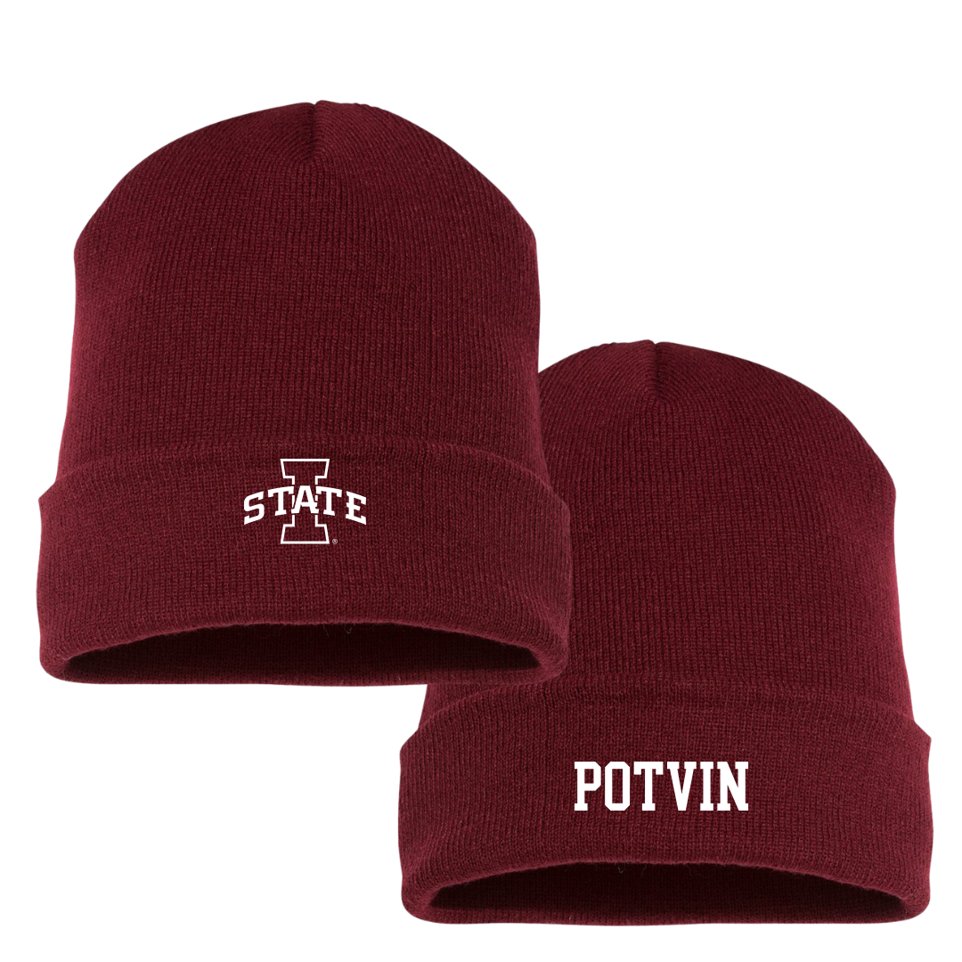 Iowa State University Softball Maroon Beanie - #71 Samantha Potvin